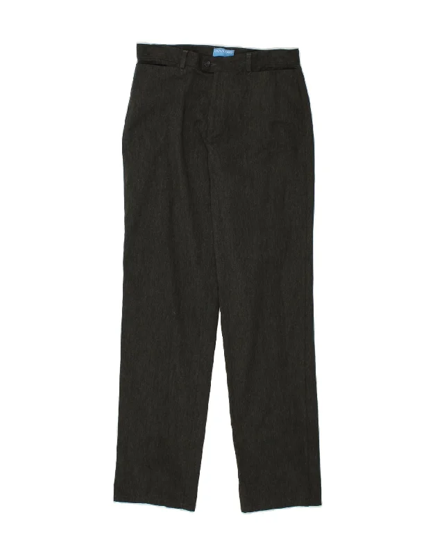 DOCKERS Womens Straight Suit Trousers US 8 Medium W30 L32  Grey Cotton Trousers luxurious premium