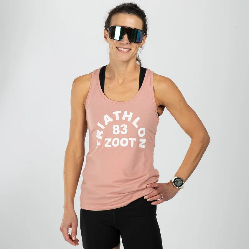 Women's Triathlon Arch Racerback Tank - Desert Pink casual tank top