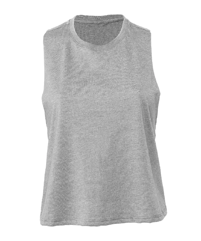 Athletic Heather - Women's racerback cropped tank loose fit tank