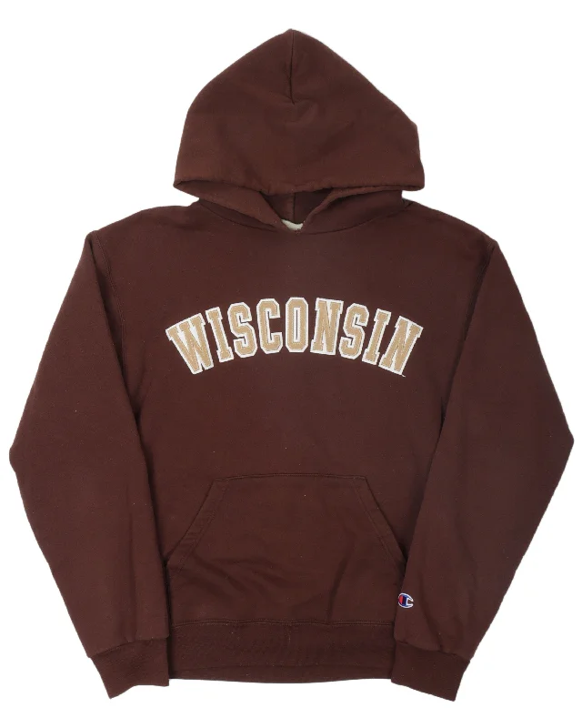 Champion Wisconsin Hoodie Hoodie with Strings Custom Fit Adjustable