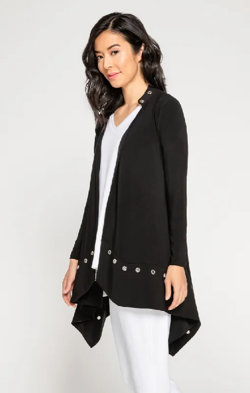 Sympli Halo Cardigan Welt Pockets Slit Pockets Flap Pockets