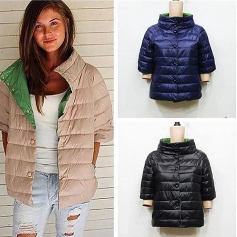 Spring Autumn Cotton Coat Women Winter Jacket Women Half Sleeve Corduroy Jacket Velvet Jacket Brocade Jacket