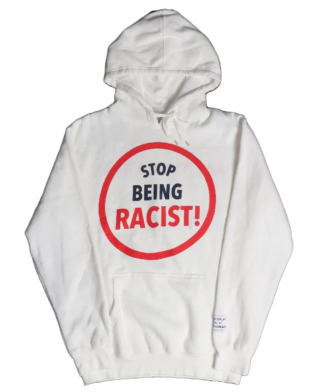 Stop Being Racist Hoodie Hoodie with Double Zipper Versatile Adjustable