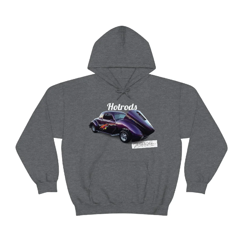 Hotrods Signature Unisex Heavy Blend™ Hooded Sweatshirt Hoodie with Applique Textured Unique