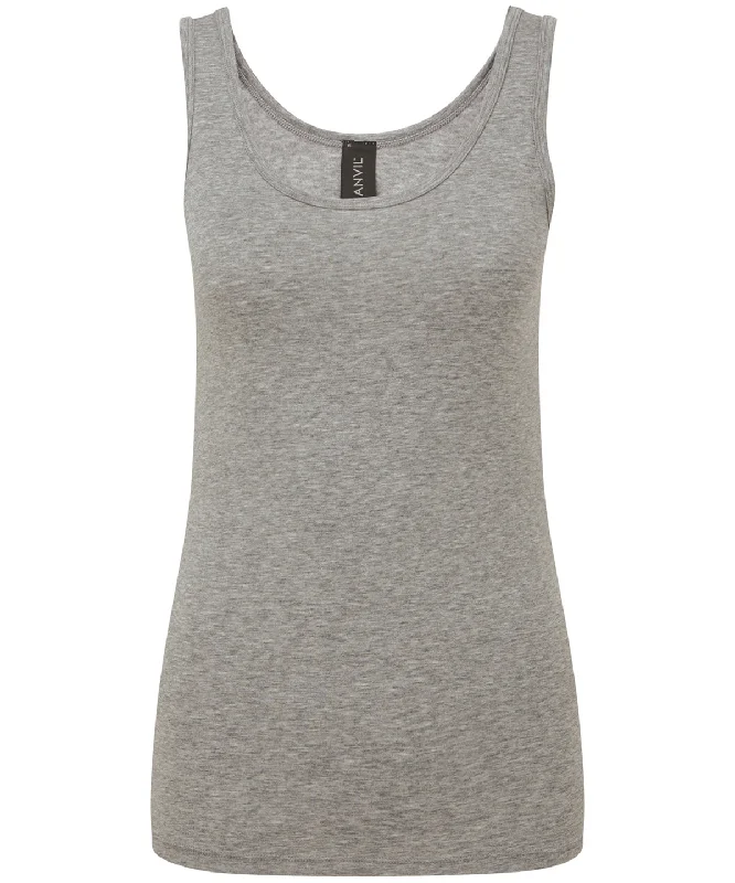 Heather Graphite - Women's stretch tank modal blend tank