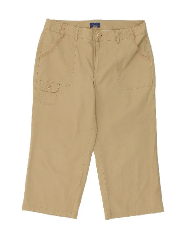 DOCKERS Womens Favorite Fit Capri Cargo Trousers US 12 Large W34 L21 Beige Trousers Recommended Stylist