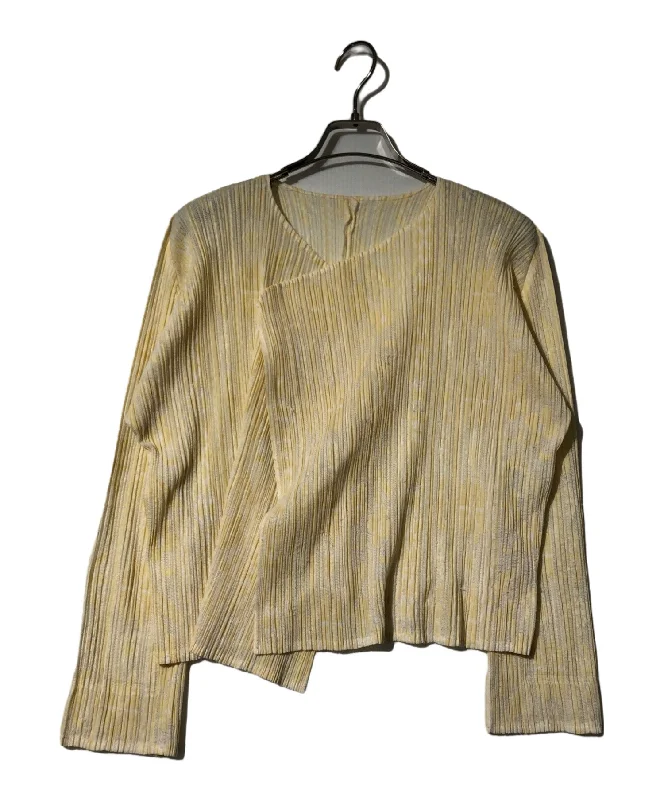 [Pre-owned] PLEATS PLEASE pleated cardigan PP03-J0586 Handmade Hand-knitted Hand-woven