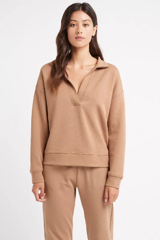 Oversized Vivien Sweatshirt Hoodie with Snap Buttons Easy Quick