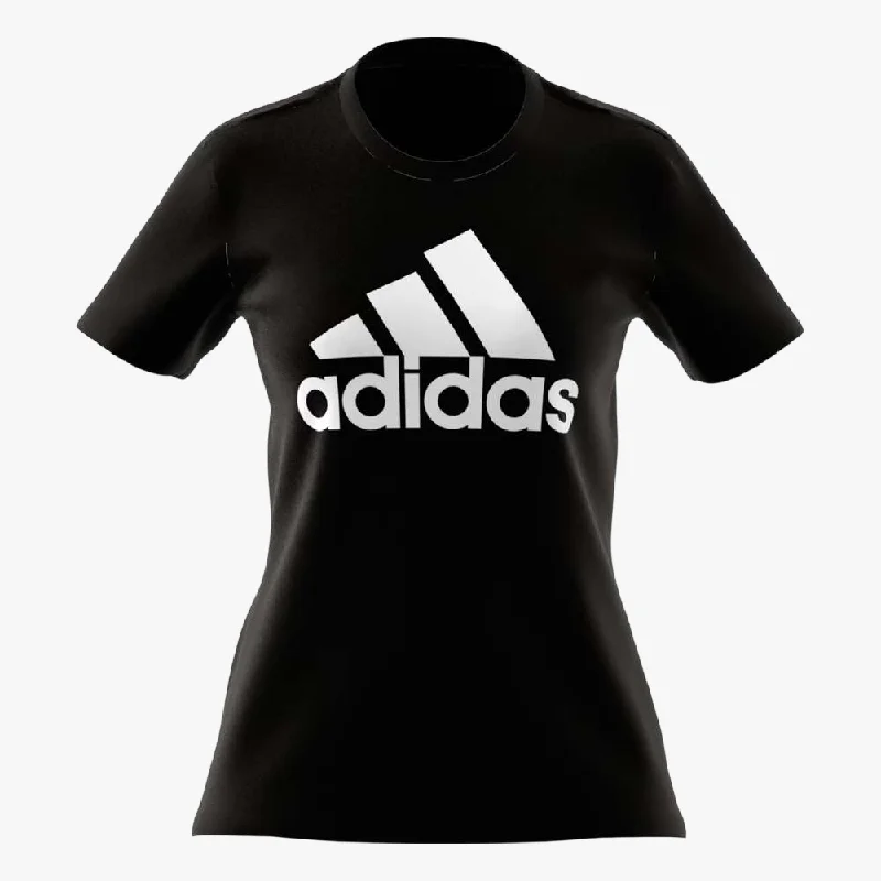 Adidas Womens Logo Short Sleeve Tee Black Fashionable Trendy Casual