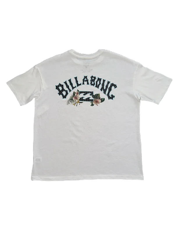 BILLABONG KAMEA LAZARUS ARCH OVERSIZED WOMENS TEE - WHITE Nylon Fabric Polyester Fabric Spandex Fabric