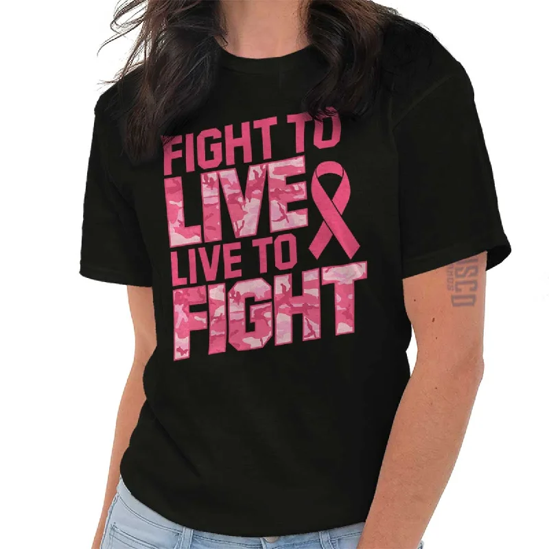 Breast Cancer Awareness T Shirt Layered Multi-layer Single Layer