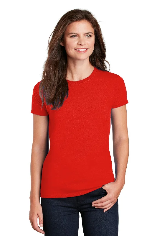 Gildan Ladies Ultra Cotton T Shirt Red Lace Blend Ribbed Blend Corduroy Blend