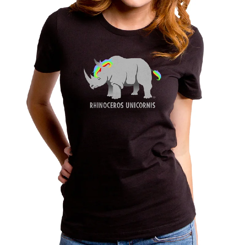 Rhino Unicorn Women's T-Shirt Layered Multi-layer Single Layer