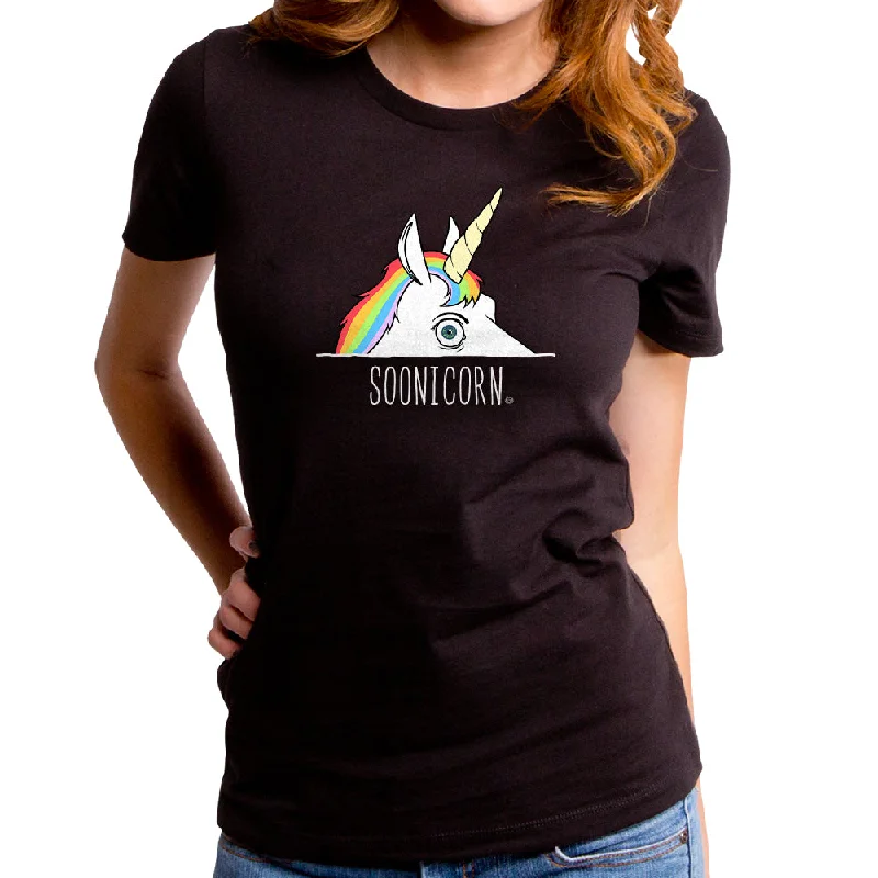 Soonicorn Women's T-Shirt Satin Blend Silk Blend Wool Blend