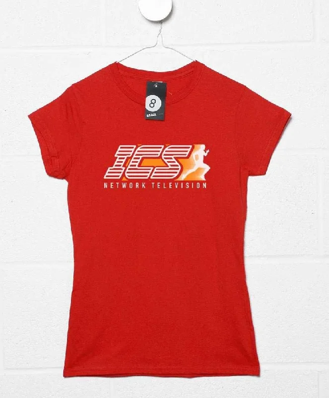 ICS Network Runner Logo Womens T-Shirt Seamless Knitted Crochet