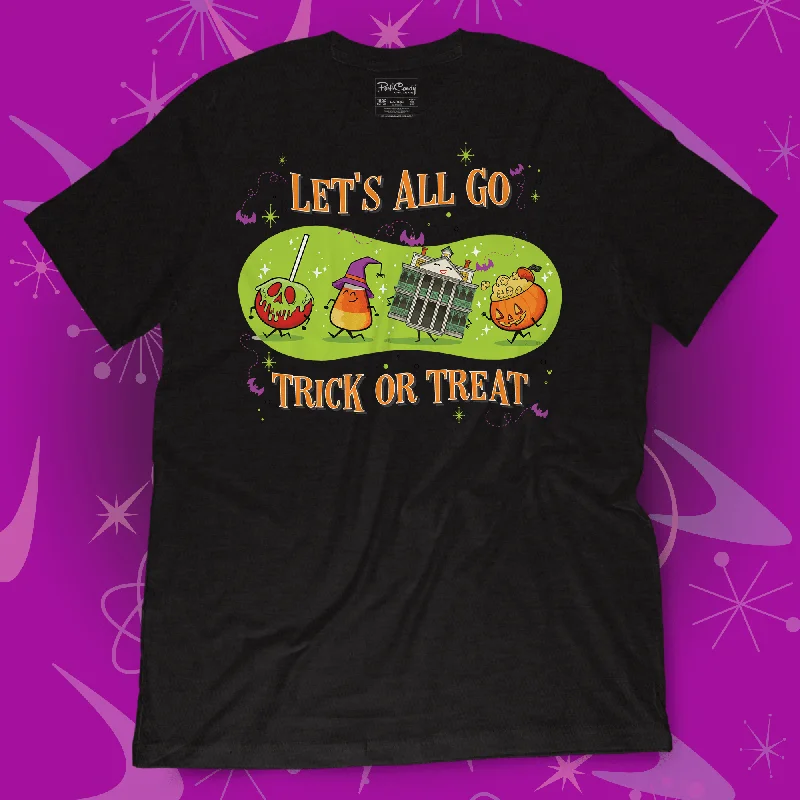 Let's All Go Trick or Treat Shirt Nylon Fabric Polyester Fabric Spandex Fabric