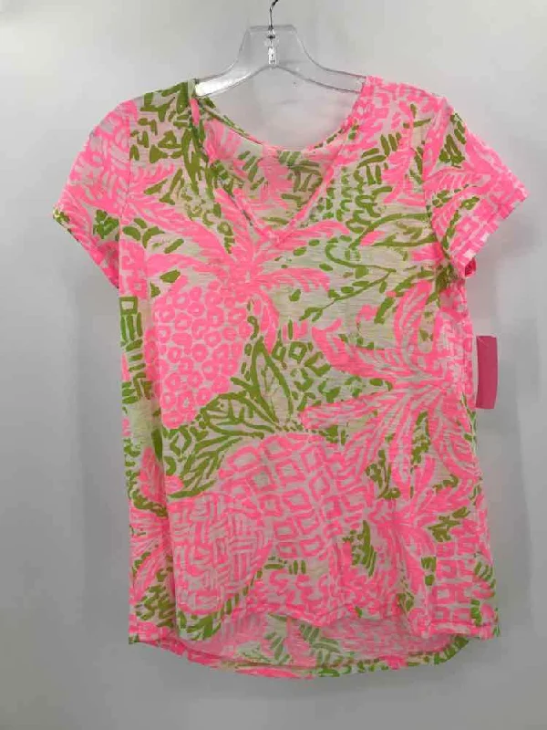 Pre-Owned Lilly Pulitzer Pink Size Small T-shirt Elasticated Padded Insulated