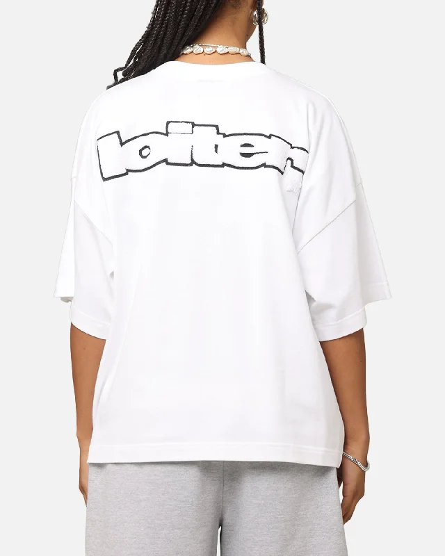 Loiter Premium Essentials Boxy T-Shirt White Anti-Shrink Durable Soft