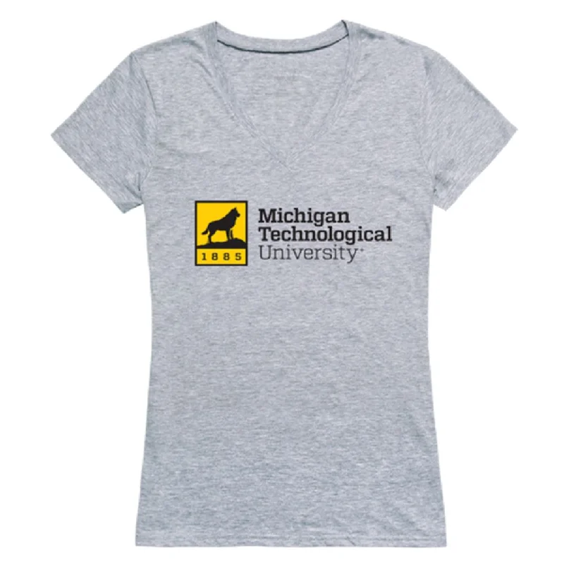 Michigan Tech Huskies Womens Seal T-Shirt Anti-Pilling Machine Wash Handmade