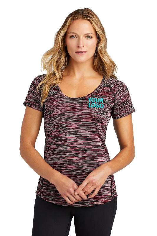 OGIO ENDURANCE Ladies Verge Custom Scoop Neck Tees, Fierce Coral Casual Formal Business