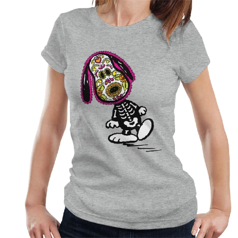 Peanuts Cinco De Mayo Skeleton Snoopy Women's T-Shirt Basic T-Shirt Crew Neck Short Sleeve