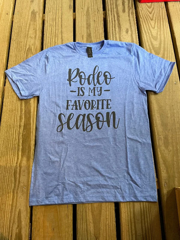 Rodeo Is My Favorite Season Tee Solid Print Embellished