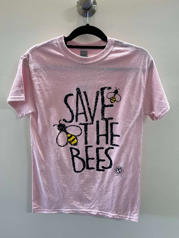 Save the Bees Pink T-Shirt Boxy Fit Fitted Loose