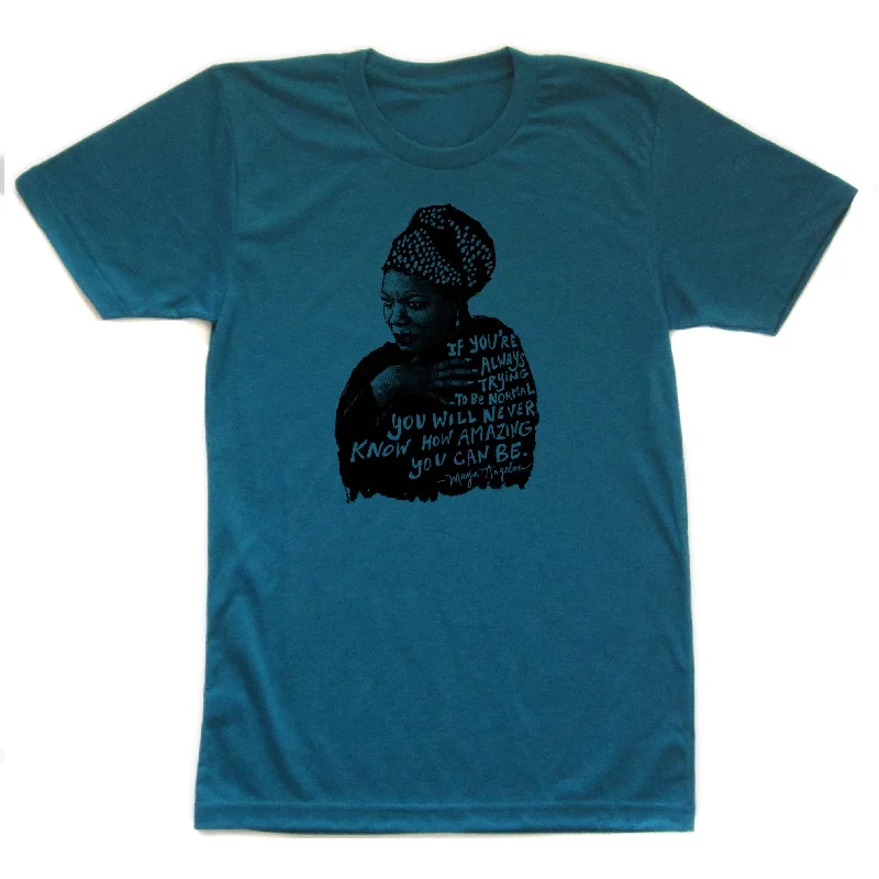 Maya (Maya Angelou) : Unisex Tee Houndstooth Herringbone Solid