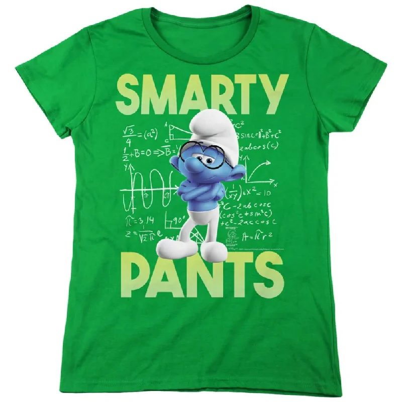 Smurfs Brainy Women's 18/1 Cotton Short-Sleeve T-Shirt Chenille Blend Fleece Blend Nylon Blend