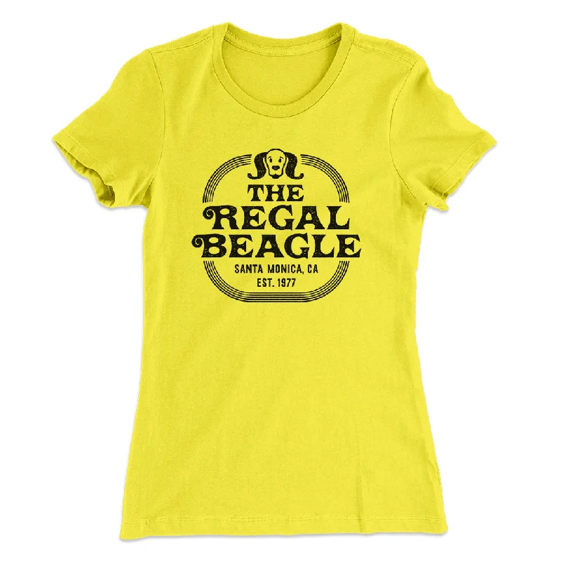 The Regal Beagle Women's T-Shirt Cashmere Blend Cotton Blend Poly Blend