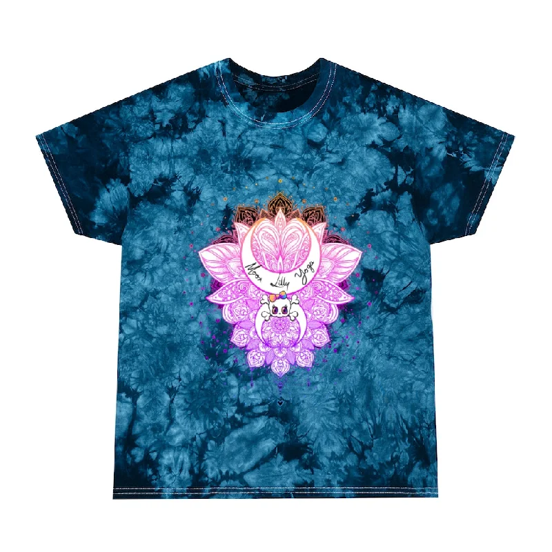 Tie-Dye Tee, Crystal Collared T-Shirt Boat Neck A-Line