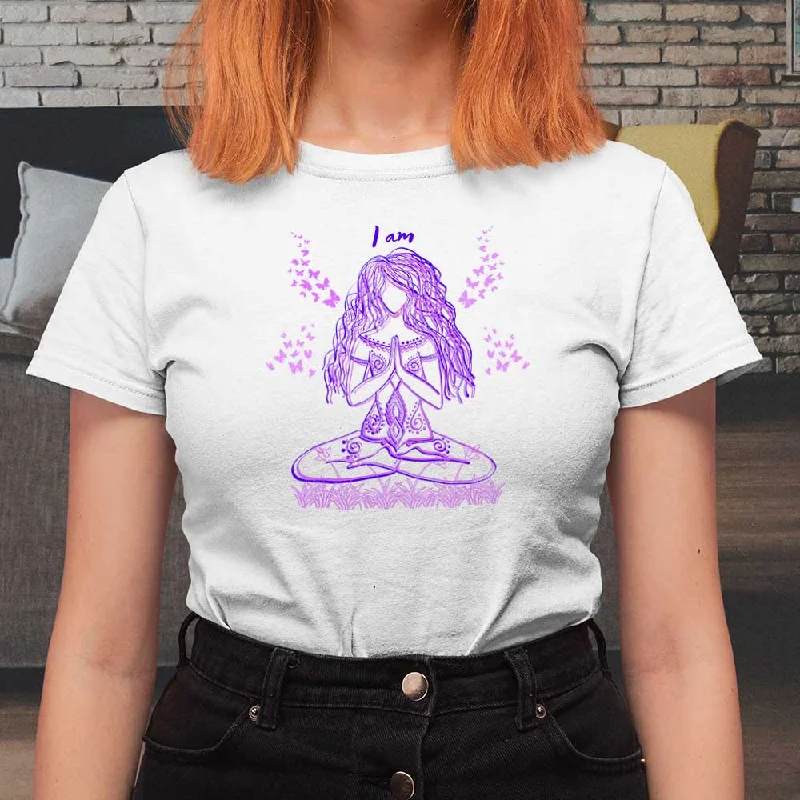 I am yoga girl t-shirt for women apparel - Lioness-love.com Zippered Front Buttoned Front Snap Front